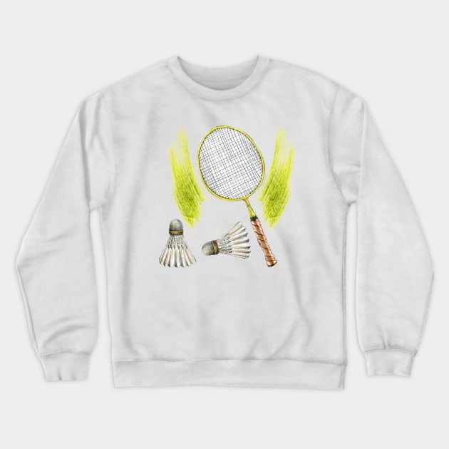 badminton Crewneck Sweatshirt by lisenok